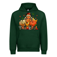 Forest Green thankful pumpkins and turkey Urban Hoodie - AdoDesignShop