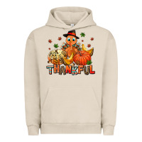 Pigment French Oak thankful pumpkins and turkey Urban Hoodie - AdoDesignShop