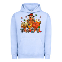 Pigment Grape Ice thankful pumpkins and turkey Urban Hoodie - AdoDesignShop