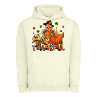 Pigment Pistachio thankful pumpkins and turkey Urban Hoodie - AdoDesignShop