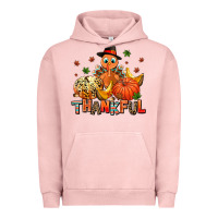Pigment Salmon thankful pumpkins and turkey Urban Hoodie - AdoDesignShop