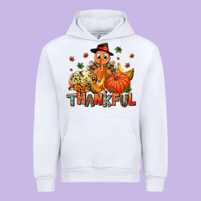 Thankful Pumpkins And Turkey Urban Hoodie Designed By Adodesignshop