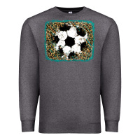 Charcoal Heather glitter soccer leopard Premium Sweatshirt - RanaPortraitStore