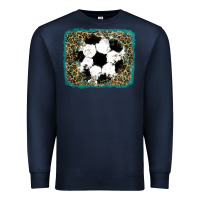 Navy glitter soccer leopard Premium Sweatshirt - RanaPortraitStore