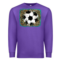 Purple glitter soccer leopard Premium Sweatshirt - RanaPortraitStore