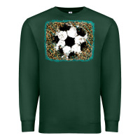 Sports Green glitter soccer leopard Premium Sweatshirt - RanaPortraitStore