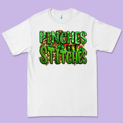 Pinches Get Stitches St Patricks Premium Tee Designed By Lillyallendesigns