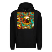 Black desert horse seamless patern Premium Hoodie - HRA Design Shop