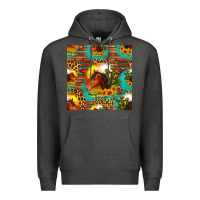 Charcoal Heather desert horse seamless patern Premium Hoodie - HRA Design Shop