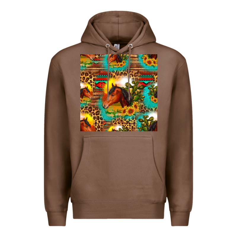 Desert Horse Seamless Patern Premium Hoodie by HRA Design Shop | Teevron