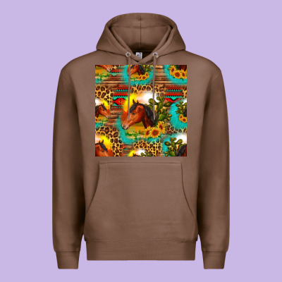 Desert Horse Seamless Patern Premium Hoodie Designed By Hra Design Shop