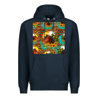 Navy desert horse seamless patern Premium Hoodie - HRA Design Shop