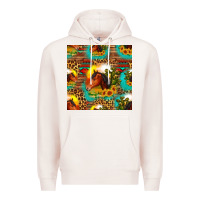 Pale Pink desert horse seamless patern Premium Hoodie - HRA Design Shop