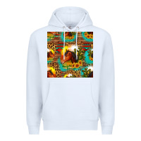White desert horse seamless patern Premium Hoodie - HRA Design Shop