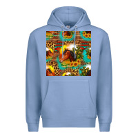 Colony Blue desert horse seamless patern Premium Hoodie - HRA Design Shop