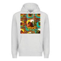 Dove Grey desert horse seamless patern Premium Hoodie - HRA Design Shop