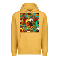 Mustard desert horse seamless patern Premium Hoodie - HRA Design Shop