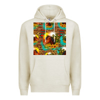 Oatmeal Heather desert horse seamless patern Premium Hoodie - HRA Design Shop