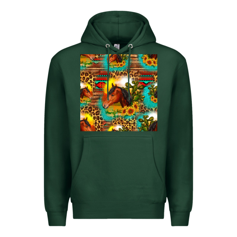 Desert Horse Seamless Patern Premium Hoodie by HRA Design Shop | Teevron