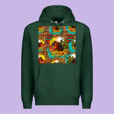 Desert Horse Seamless Patern Premium Hoodie Designed By Hra Design Shop