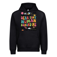 Foreset Green customized teacher dear tiny human behind me back Urban Hoodie - JahusDesignShop