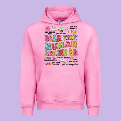 Customized Teacher Dear Tiny Human Behind Me Back Urban Hoodie Designed By Jahusdesignshop
