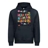 Navy customized teacher dear tiny human behind me back Urban Hoodie - JahusDesignShop