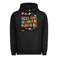 Pigment Black customized teacher dear tiny human behind me back Urban Hoodie - JahusDesignShop