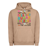 Pigment Burro customized teacher dear tiny human behind me back Urban Hoodie - JahusDesignShop