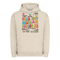 Pigment French Oak customized teacher dear tiny human behind me back Urban Hoodie - JahusDesignShop