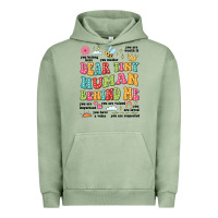 Pigment Oil Green customized teacher dear tiny human behind me back Urban Hoodie - JahusDesignShop