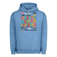 Pigment Pebble Blue customized teacher dear tiny human behind me back Urban Hoodie - JahusDesignShop