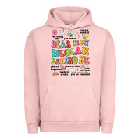 Pigment Salmon customized teacher dear tiny human behind me back Urban Hoodie - JahusDesignShop