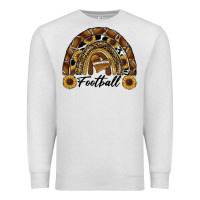 Oatmeal Heather football rainbow Premium Sweatshirt - RanaPortraitStore