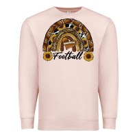 Pale Pink football rainbow Premium Sweatshirt - RanaPortraitStore