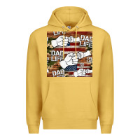 Antique Gold dad life fist bump seamless pattern Premium Hoodie - HRA Design Shop