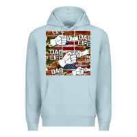 Blue Mist dad life fist bump seamless pattern Premium Hoodie - HRA Design Shop