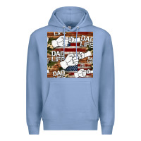 Colony Blue dad life fist bump seamless pattern Premium Hoodie - HRA Design Shop