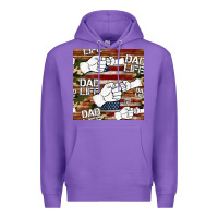 Purple dad life fist bump seamless pattern Premium Hoodie - HRA Design Shop