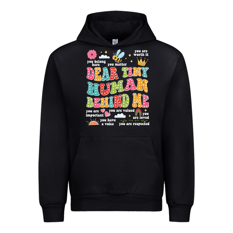 Customized Teacher Dear Tiny Human Behind Me Back Urban Hoodie by JahusDesignShop | Teevron
