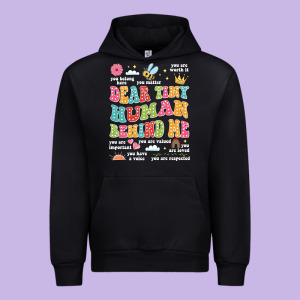 Customized Teacher Dear Tiny Human Behind Me Back Urban Hoodie Designed By Jahusdesignshop