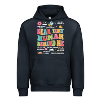 Navy customized teacher dear tiny human behind me back Urban Hoodie - JahusDesignShop