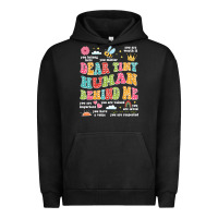 Pigment Black customized teacher dear tiny human behind me back Urban Hoodie - JahusDesignShop
