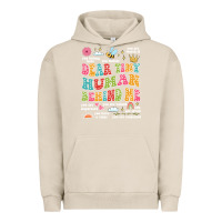 Pigment French Oak customized teacher dear tiny human behind me back Urban Hoodie - JahusDesignShop