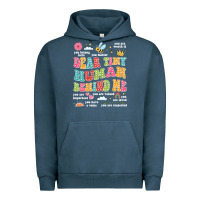 Pigment Midnight Navy customized teacher dear tiny human behind me back Urban Hoodie - JahusDesignShop