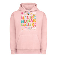 Pigment Salmon customized teacher dear tiny human behind me back Urban Hoodie - JahusDesignShop