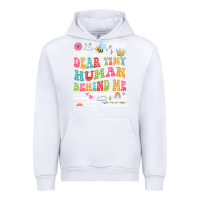 White customized teacher dear tiny human behind me back Urban Hoodie - JahusDesignShop
