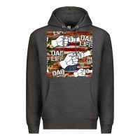Dad Life Fist Bump Seamless Pattern Premium Hoodie | Teevron