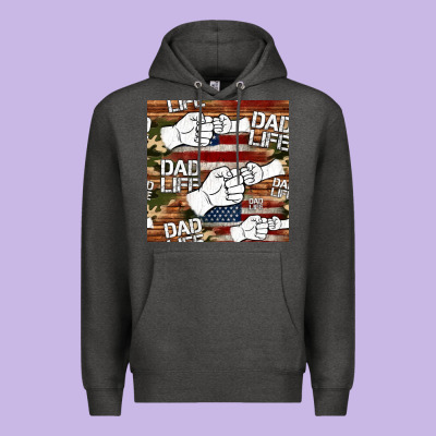 Dad Life Fist Bump Seamless Pattern Premium Hoodie Designed By Hra Design Shop