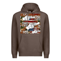 Coffee dad life fist bump seamless pattern Premium Hoodie - HRA Design Shop